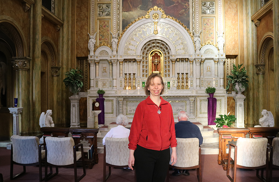 Sister Sarah Hennessey in Adoration Chapel