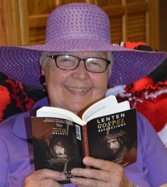 Sister Janet Fischer purple hat