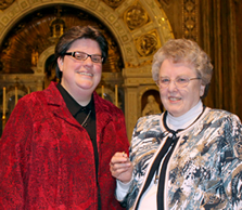 Sister Laura Nettles and Sister Celesta Day with FSPA ring