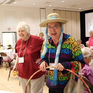 Sisters Maria Friedman and Joyce Blum share a laugh of goodness