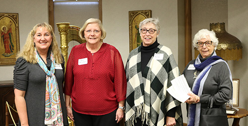Prayer partners Jane Marie Mathison, Mary McClintock, Kathleen Trussoni and Aly Martin-Lopez 