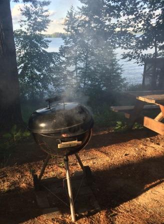 smoking-grill-trees-lake
