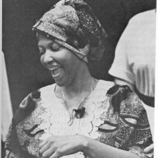 Sister Thea Bowman laughing in African garb