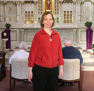 Sister Sarah Hennessey in the adoration chapel