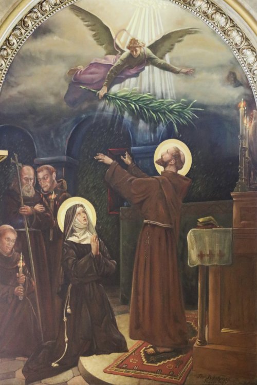 Mary of the Angels Chapel St. Clare and Second Order Franciscans painting
