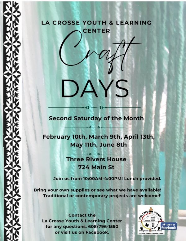 la crosse youth & learning center craft days flyer