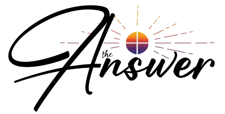 the logo for the Answer Eucharistic Rally event