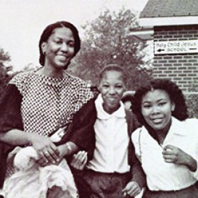 Sister Thea Bowman with Holy Child Jesus students