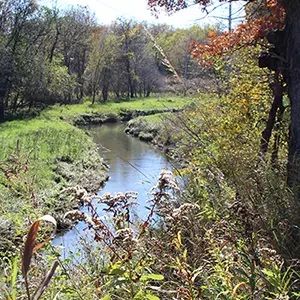 Stream at Prairiewoods Spirituality Center