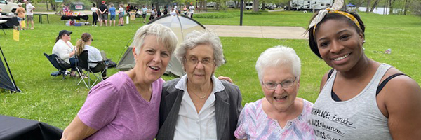 melanie banks, sister mary arnoldussen, sister karen neuser and tashyra jackson