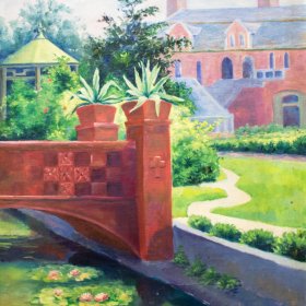 Former Fish Pond and Bridge | Oil | Between 1910-1955