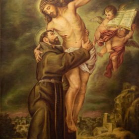 St. Francis and Christ Copy | Oil | Between 1910-1955
