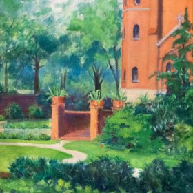 St. Rose Courtyard | Oil | Between 1910-1955
