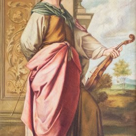Woman with Violin Copy | Oil | Between 1910-1955