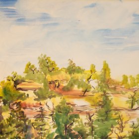 Bluffside View | Watercolor | Between 1960 to 1999