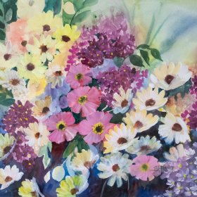 Garden Flowers | Acrylic | Between 1970-2000