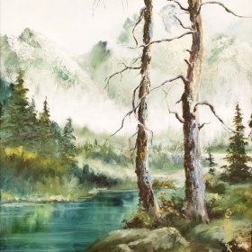 Green Mountainscape | Oil | Between 1970-2000