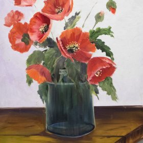 Vase of Poppies | Oil | Between 1970-2000