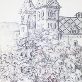 Mary Angelorum Chapel | Ballpoint Pen | Between 1972-1995