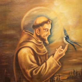 St. Francis and Bird | Oil | Between 1972-1995