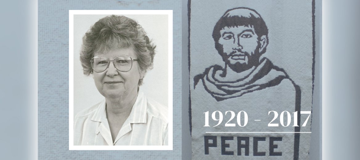 Franciscan Sister of Perpetual Adoration Sister Carlene Unser portrait and art
