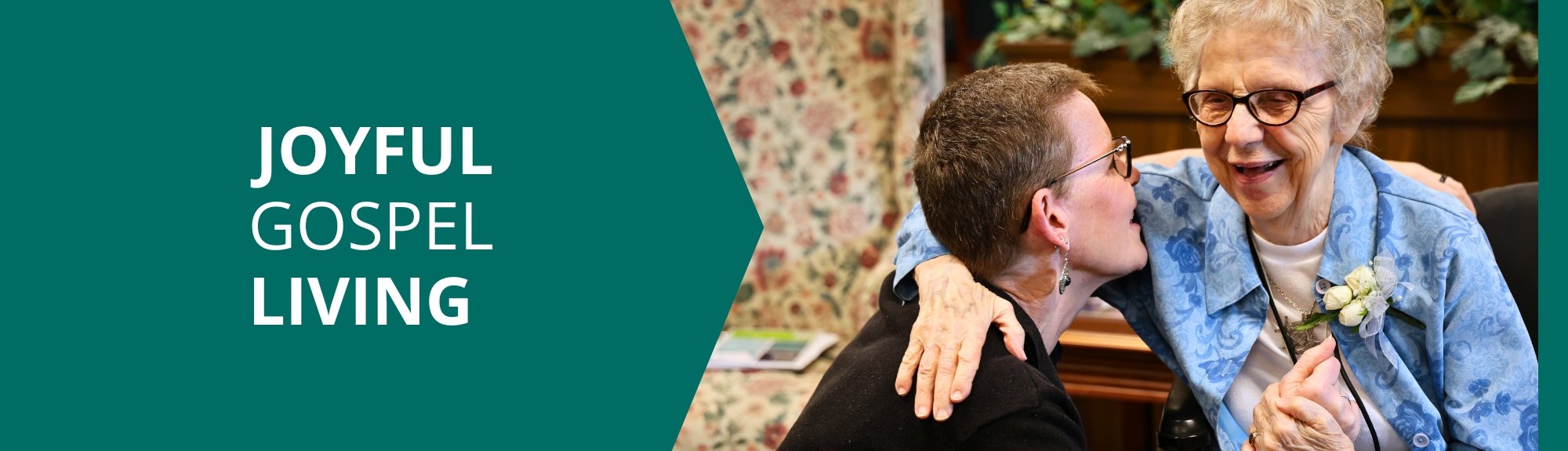 sister sue ernster embracing sister juanita hytry