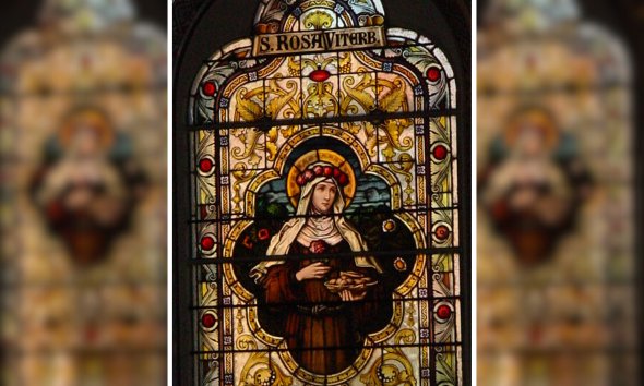 Saint Rose of Viterbo stained glass window