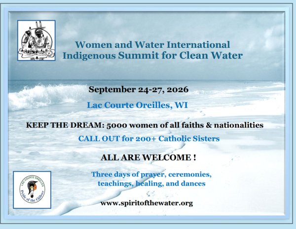 Graphic invitation to Women & Water International Indigenous Summit for Clean Water.
