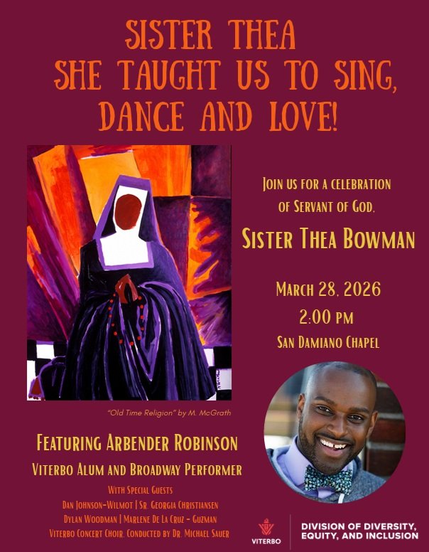 Sister Thea Bowman artwork with details of March 28 celebration