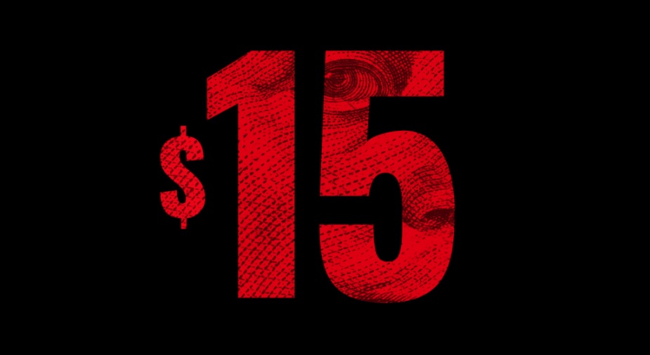 $15 pictured in red