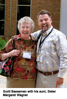 Sister Margaret Wagner and Scott Baeseman