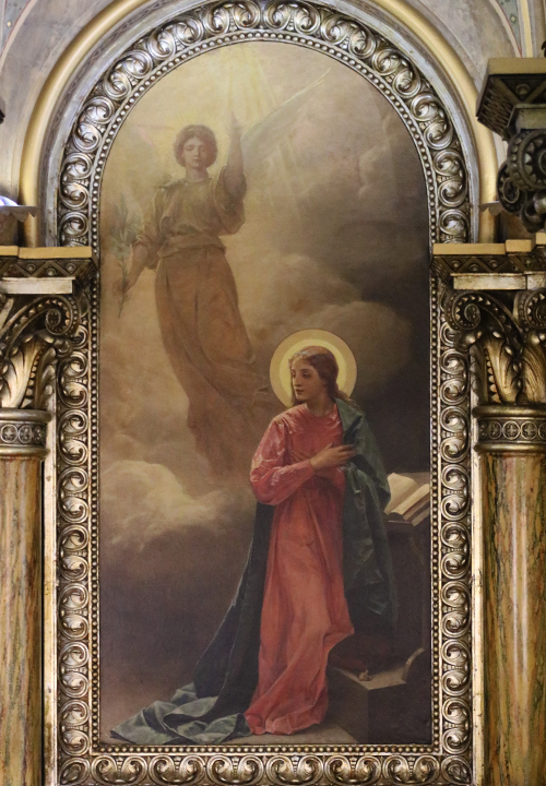 Annunciation of the Blessed Virgin painting in Mary of the Angels Chapel, La Crosse, WI