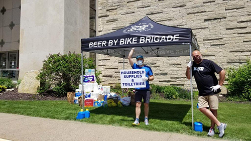 Beer by bike brigade