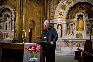 Bishop William Callahan in Mary of the Angels chapel