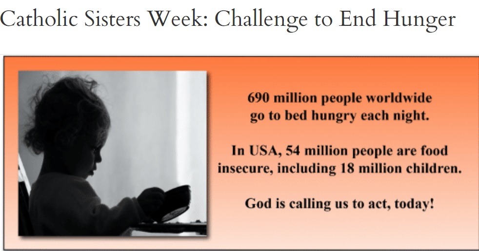 Catholic Sisters Week: Challenge to End Hunger
