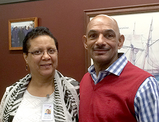 Sister Jacinta with program manager Sherman