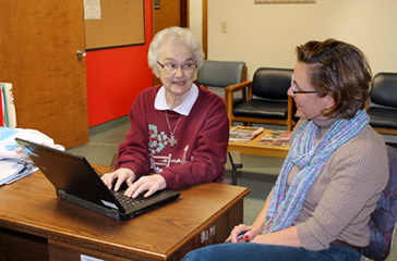 Sister Jean with a Clare Health Mission worker