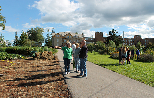 Sister Lucy leads garden tour