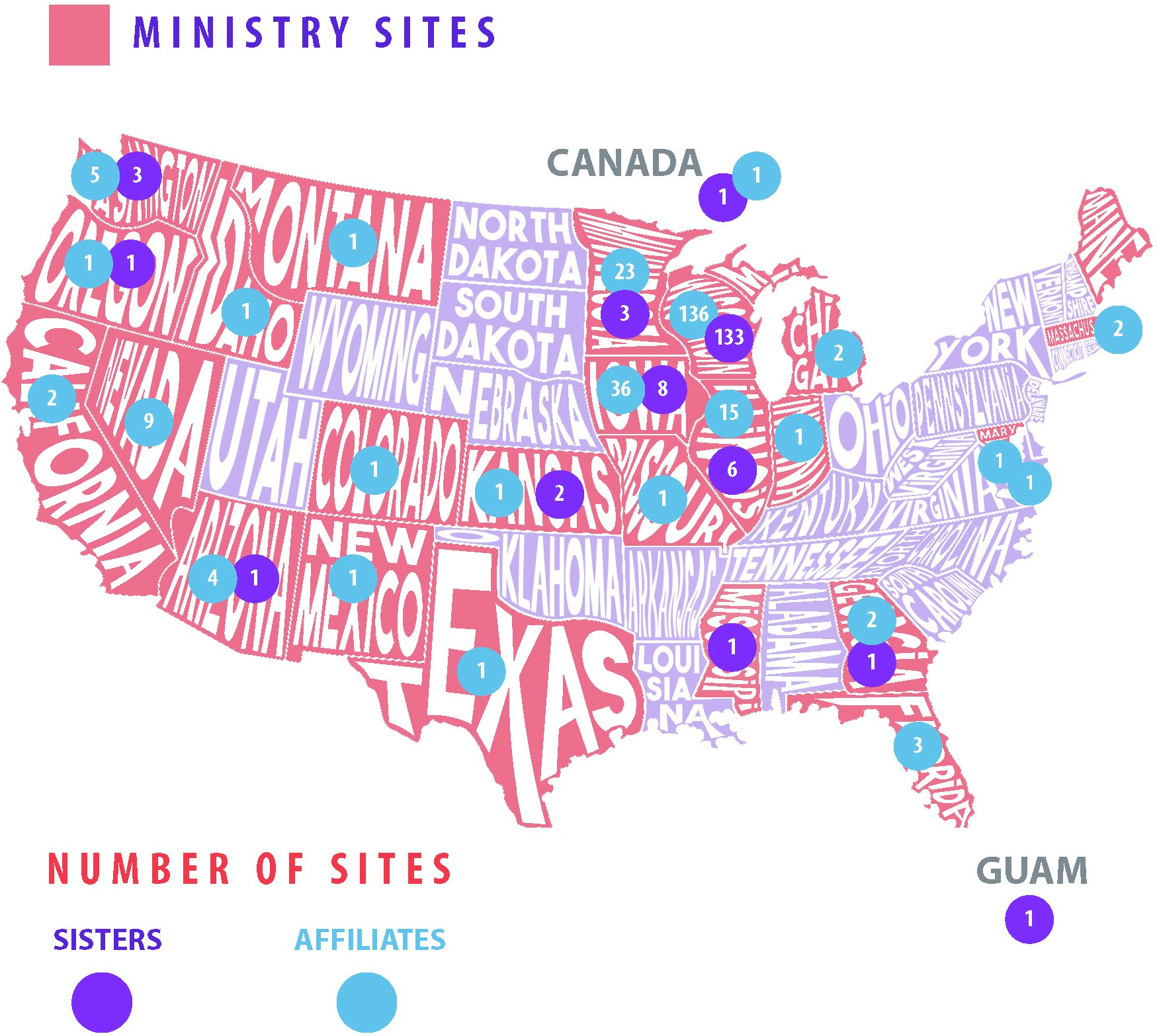 ministry sites map graphic