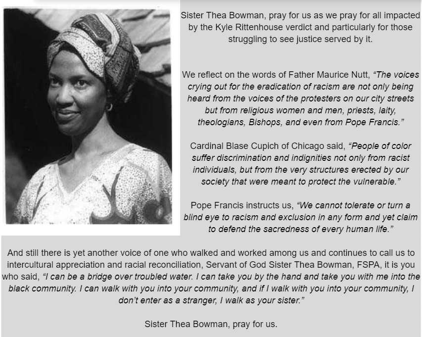 Sister Thea Bowman pray for us