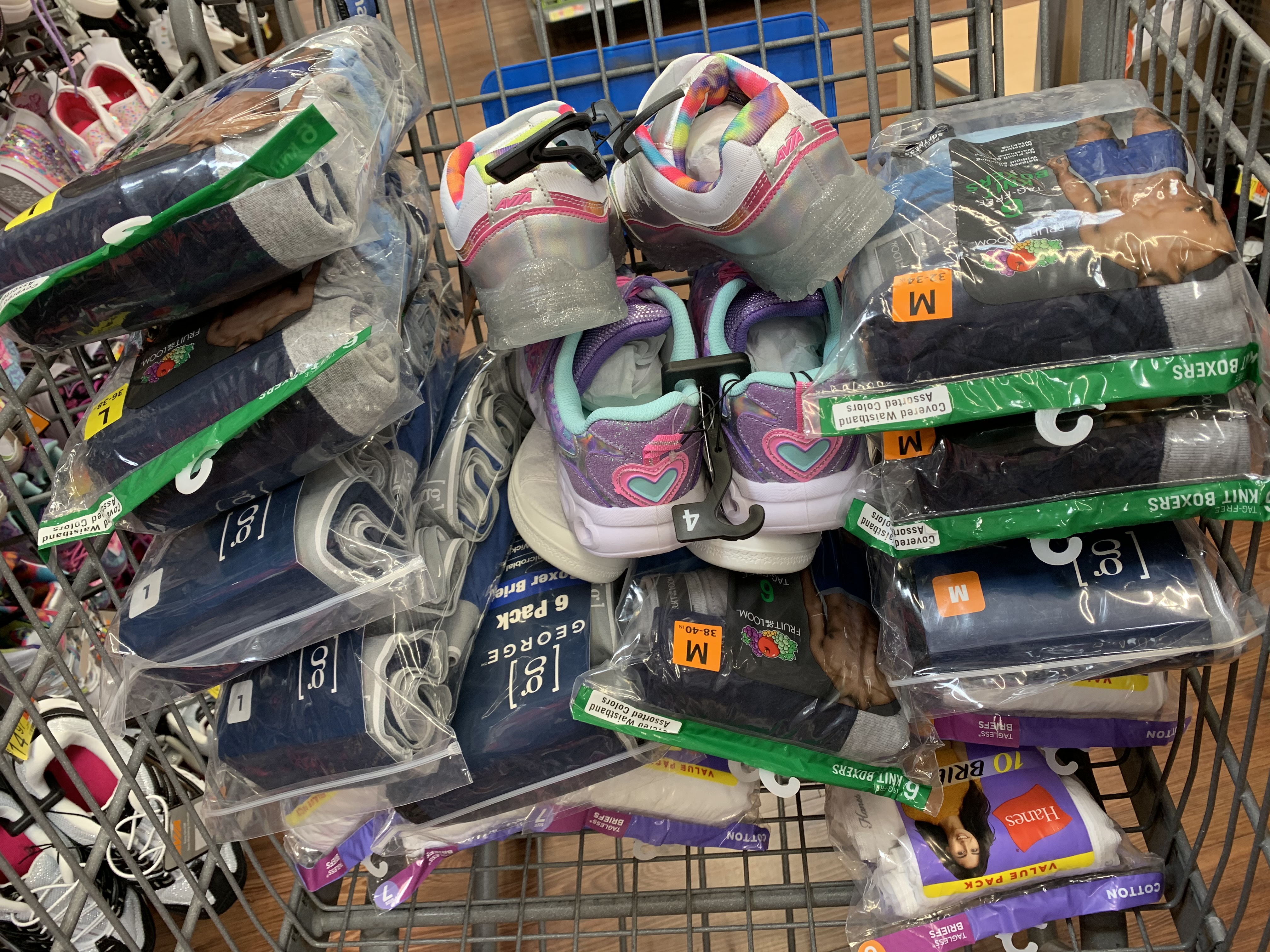 Shoes and underwear purchased for Casa Alitas