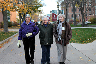 Sisters walking to conference