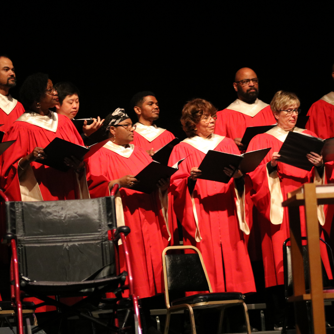 gospel choir on stage 