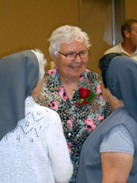 Sister Janet Fischer visits with Glenmary sisters-photo courtesy of Judy Bean