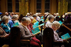 sisters and guests in Mary of the Angels chapel 