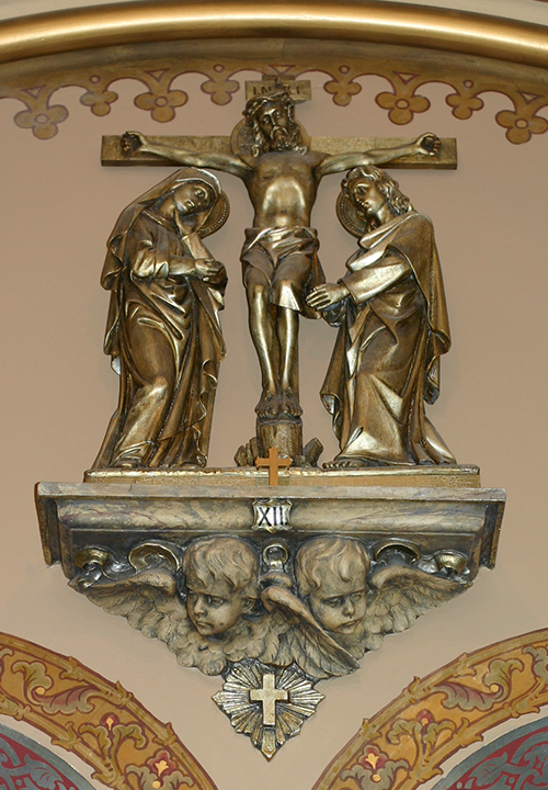 One of the Stations of the Cross in Mary of the Angels Chapel, La Crosse, WI